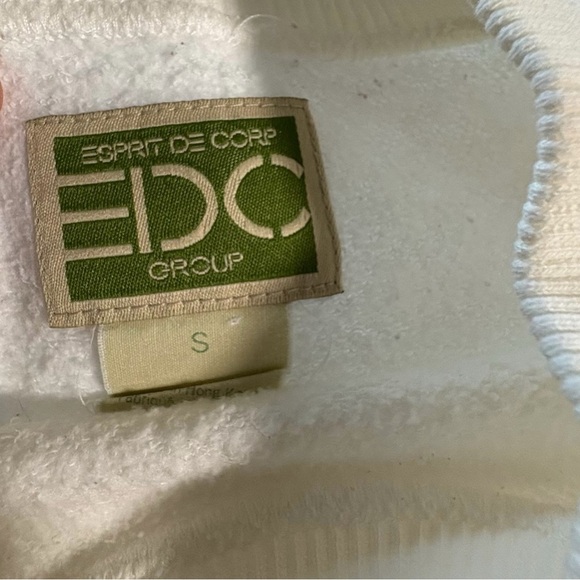 Vintage ESPRIT “Esprit de Corp” Logo Sweatshirt | Cream White | Unisex Small - Picture 5 of 11